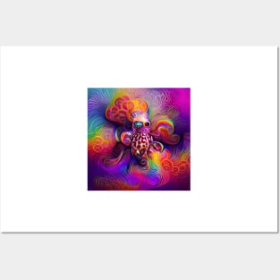 Psychedelic Octopus Posters and Art